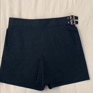 Worth navy blue shorts with buckles, size 6
